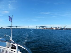 coronado bridge from the water